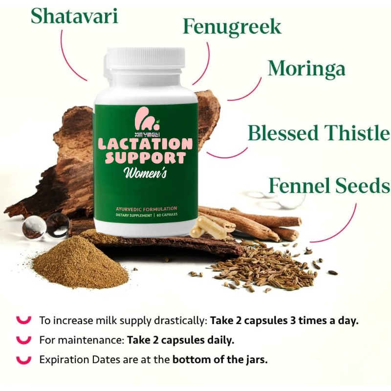 Ayurvedic & Herbal Wellness Kits - 60 Kapsul Suplemen Menyusui Ayurvedic yang