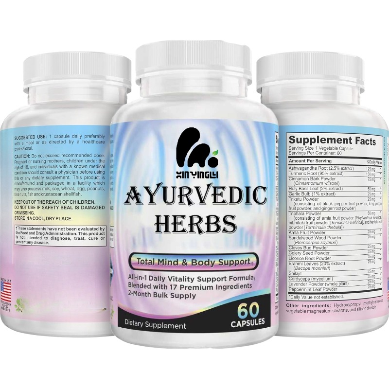 60 kapsul kompleks herbal Ayur - Ayurvedic & Herbal Wellness Kits ulasan dan harga