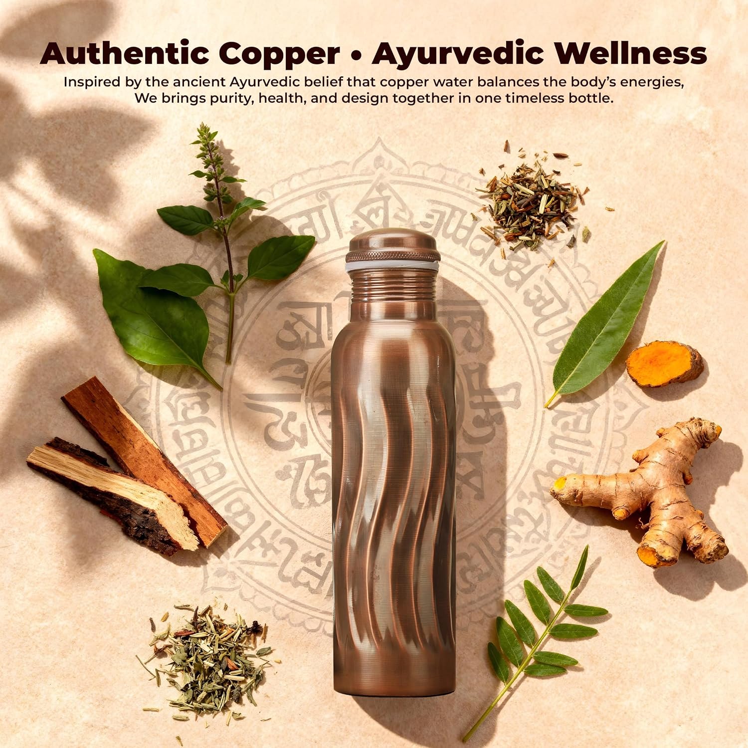 Botol Air Tembaga Antik 1000ml - Ayurvedic & Herbal Wellness Kits ulasan dan harga
